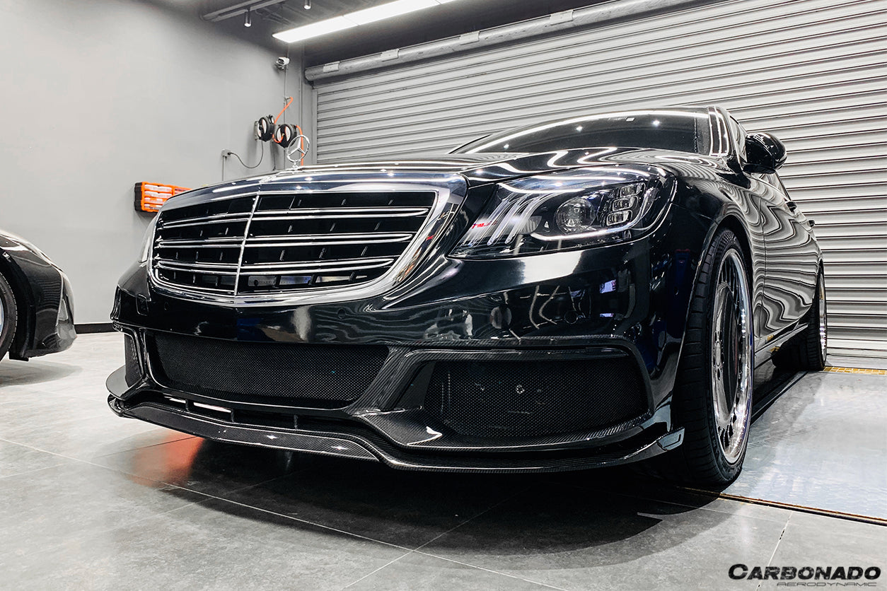 2017-2020 Mercedes Benz W222 Sedan BRS-2019 Style Front Bumper - Carbonado