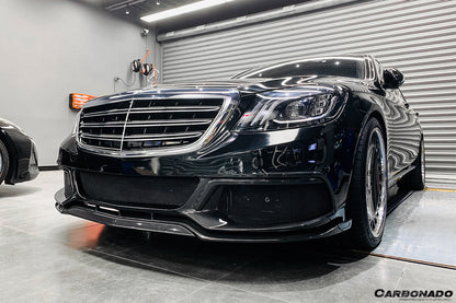 2017-2020 Mercedes Benz W222 Sedan BRS-2019 Style Front Bumper - Carbonado