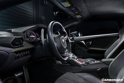 2015-2019 Lamborghini Huracan LP610 & LP580 & EVO OEM Style Autoclave Carbon Fiber Center Console Border Trim - Carbonado