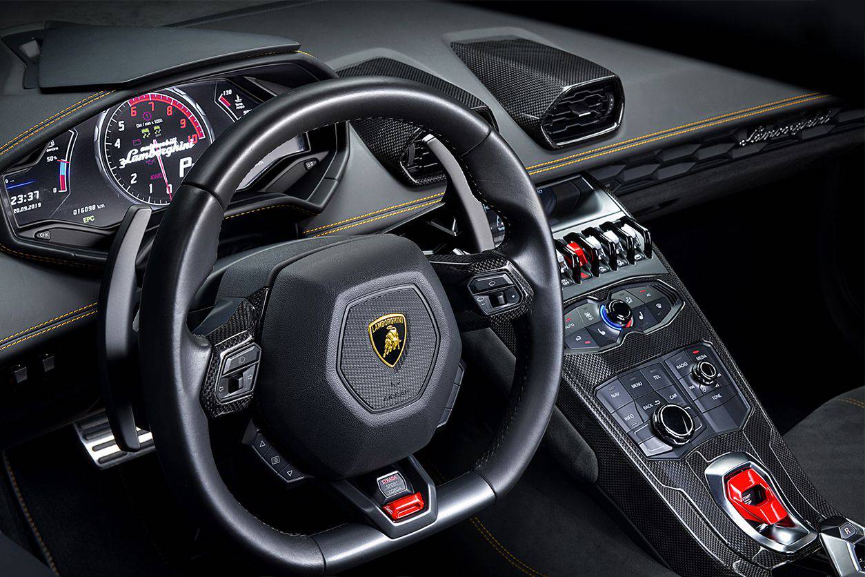 2015-2019 Lamborghini Huracan LP610 & LP580 & EVO OEM Style Autoclave Carbon Fiber Center Console Border Trim - Carbonado