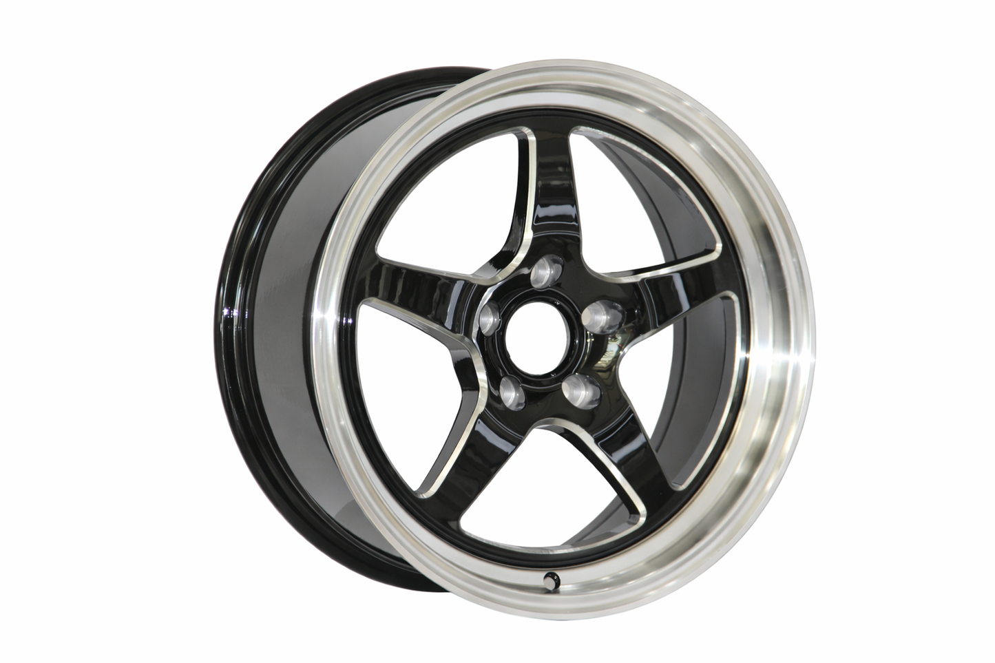 E101 Black Machined Lip 18x8.0 ET30 5x114.3 - Square Set (4 Wheels)