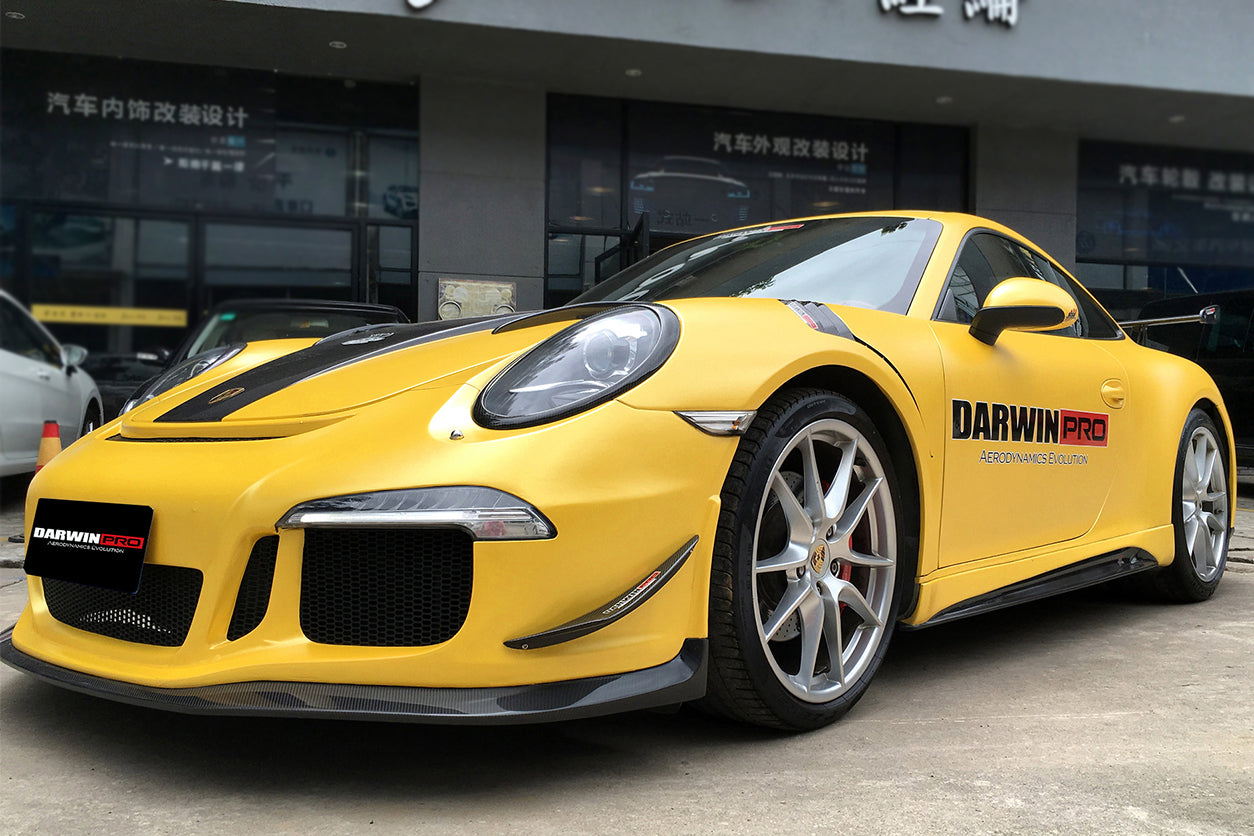 2012-2015 Porsche 911 991.1 Carrera/Targa  S/4/4S GT3 Style Front Bumper Canards - DarwinPRO Aerodynamics