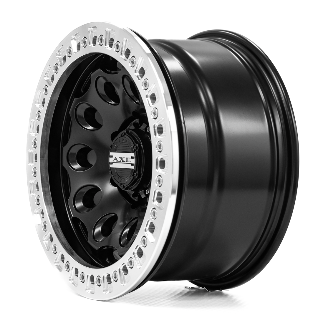AXE WHEELS CHAOS SATIN BLACK 17x9 ET-15 6x139 (Square Set of 4)