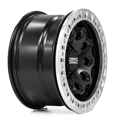 AXE WHEELS CHAOS SATIN BLACK 17x9 ET-15 6x139 (Square Set of 4)