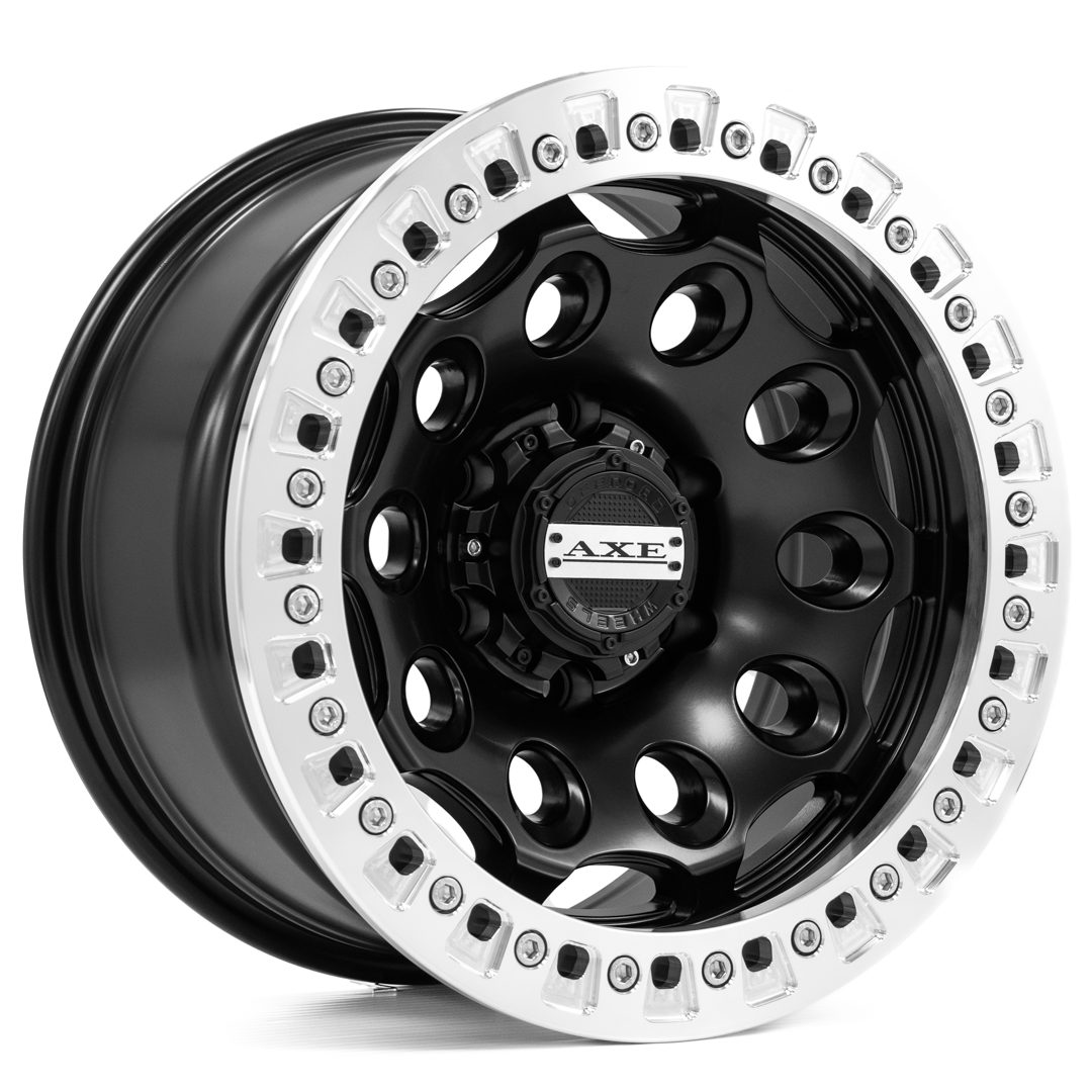 AXE WHEELS CHAOS SATIN BLACK 17x9 ET-15 6x139 (Square Set of 4)