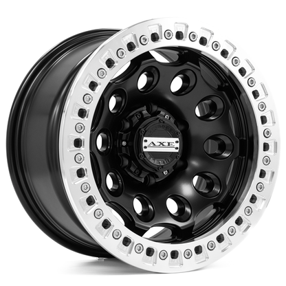 AXE WHEELS CHAOS SATIN BLACK 17x9 ET-15 6x139 (Square Set of 4)