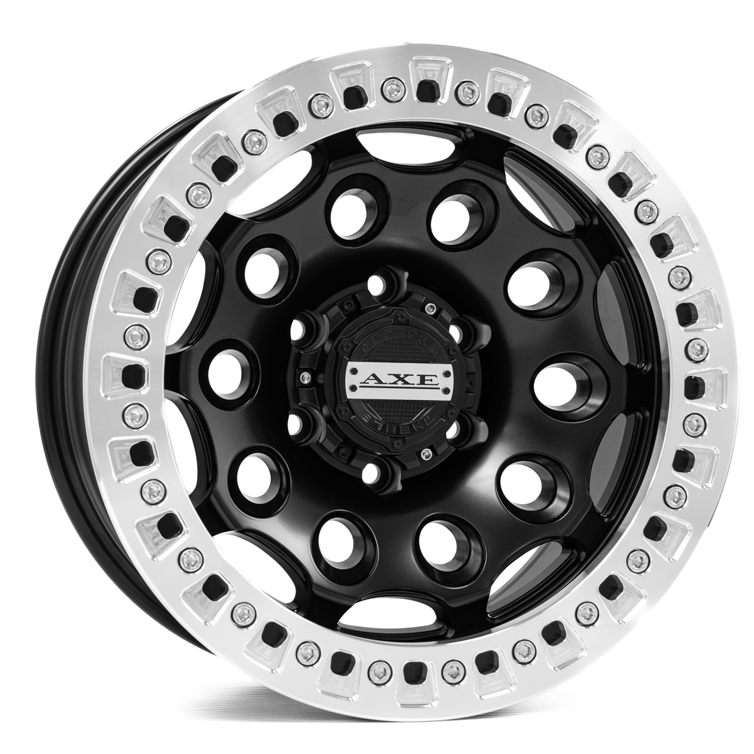 AXE WHEELS CHAOS SATIN BLACK 17x9 ET-15 6x139 (Square Set of 4)