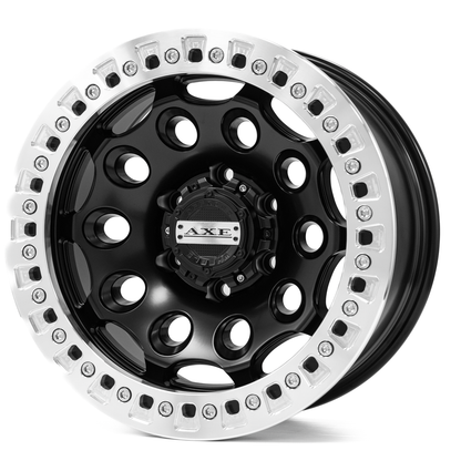 AXE WHEELS CHAOS SATIN BLACK 17x9 ET-15 6x139 (Square Set of 4)