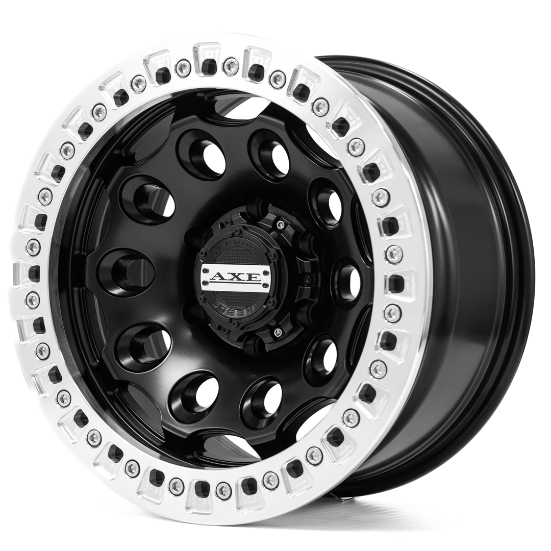 AXE WHEELS CHAOS SATIN BLACK 17x9 ET-15 6x139 (Square Set of 4)