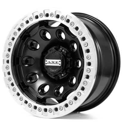 AXE WHEELS CHAOS SATIN BLACK 17x9 ET-15 6x139 (Square Set of 4)