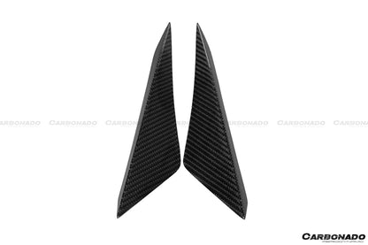 2015-2020 Lamborghini Huracan LP610 RZS Style Front Bumper Carbon Fiber Canard - Carbonado