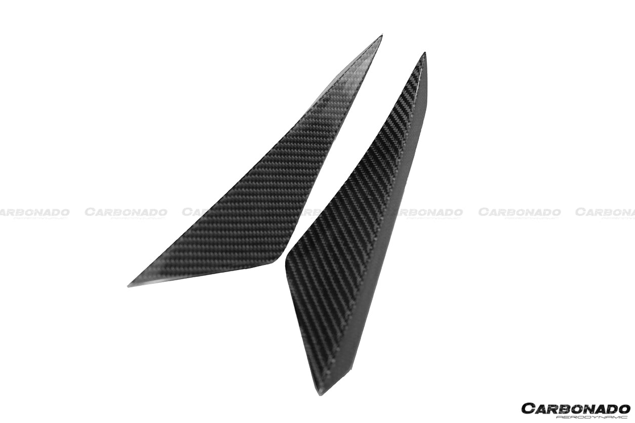 2015-2020 Lamborghini Huracan LP610 RZS Style Front Bumper Carbon Fiber Canard - Carbonado