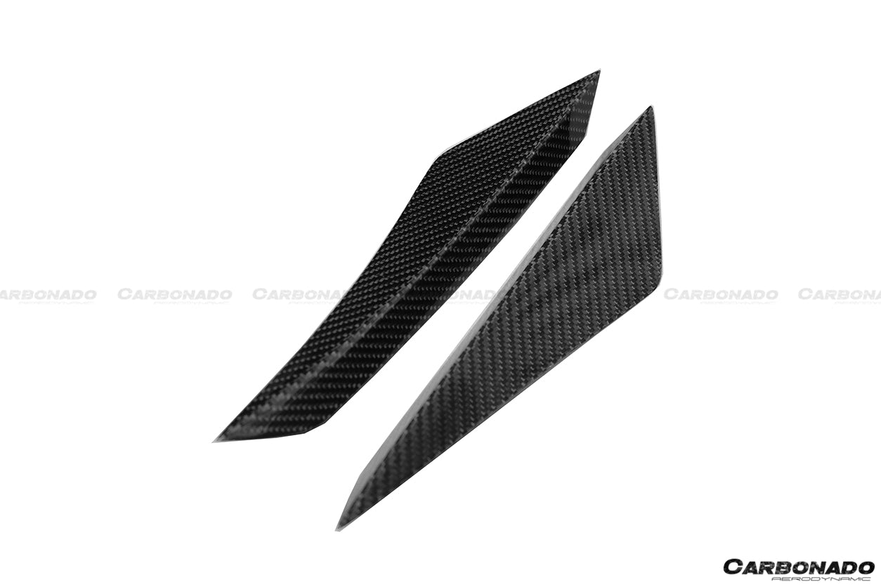 2015-2020 Lamborghini Huracan LP610 RZS Style Front Bumper Carbon Fiber Canard - Carbonado