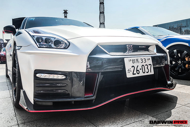 2017-2022 Nissan GTR R35 EBA NSM Style Partial Carbon Fiber Front Bumper - DarwinPRO Aerodynamics
