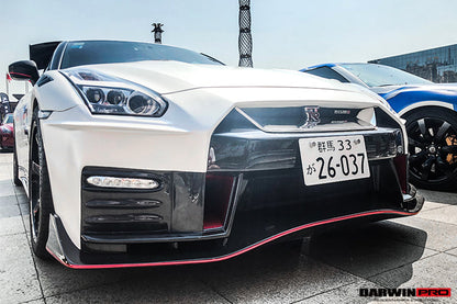 2017-2022 Nissan GTR R35 EBA NSM Style Partial Carbon Fiber Front Bumper - DarwinPRO Aerodynamics