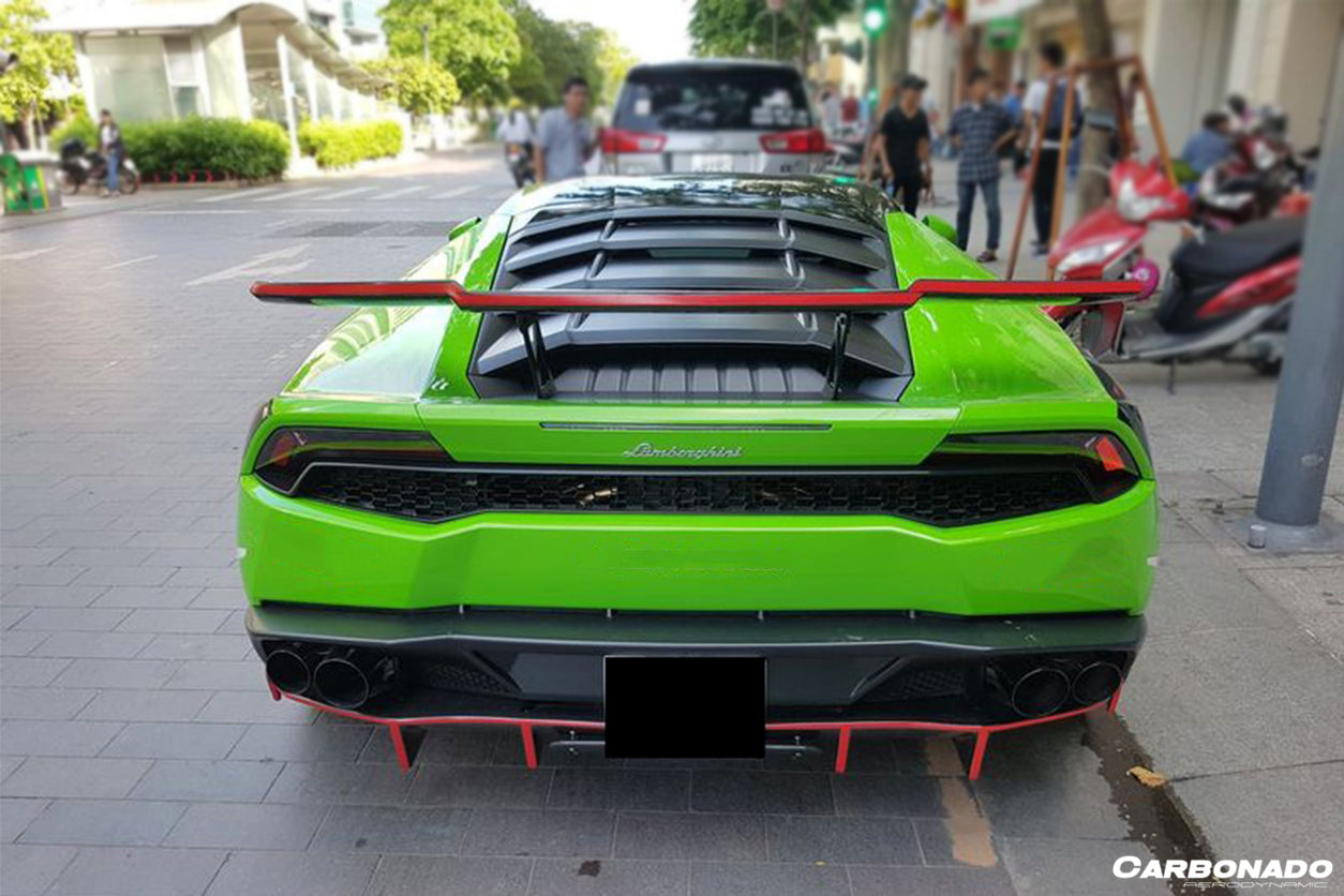 2015-2020 Lamborghini Huracan LP610/LP580 RZS Style Carbon Fiber Trunk Spoiler - Carbonado