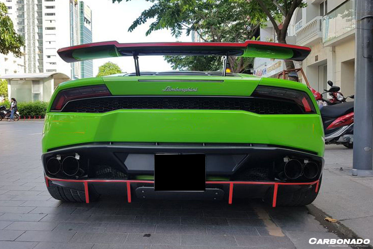 2015-2020 Lamborghini Huracan LP610/LP580 RZS Style Carbon Fiber Trunk Spoiler - Carbonado