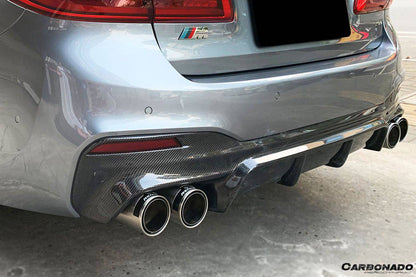 2017-2019 BMW 5 Series G30 G38 M-TECH ECC Style Carbon Fiber Rear Lip - Carbonado Aero