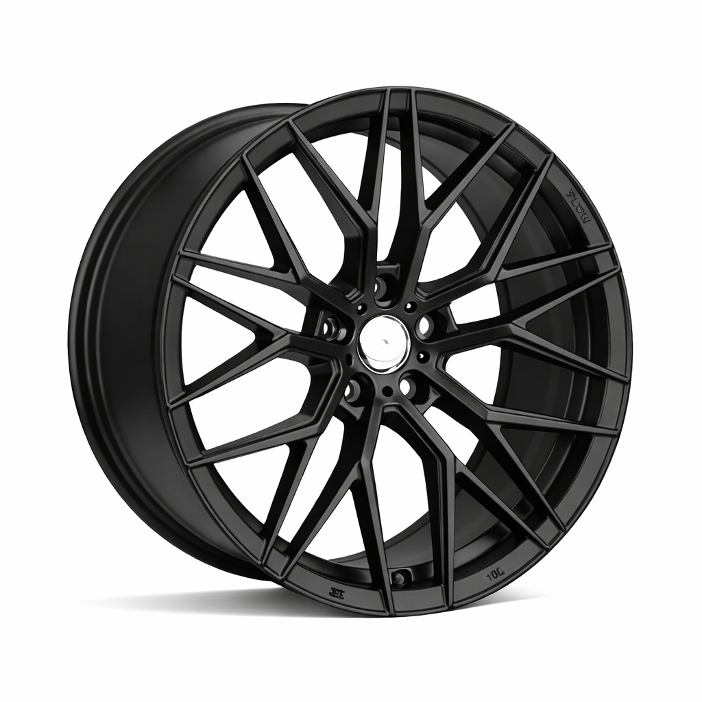 E1606 Satin Black 19x8.5 ET35 5.114 – (Square Set of 4)