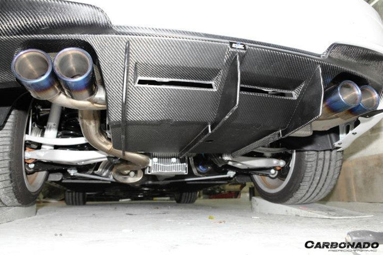 2008-2013 BMW 1M RZ Style Carbon FIber Rear Lip/Diffuser - Carbonado