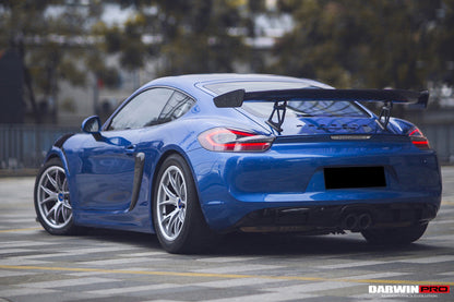 2012-2016 Porsche 981 Boxster/Cayman GT4 Style Style Carbon Fiber Trunk Spoiler - DarwinPRO Aerodynamics
