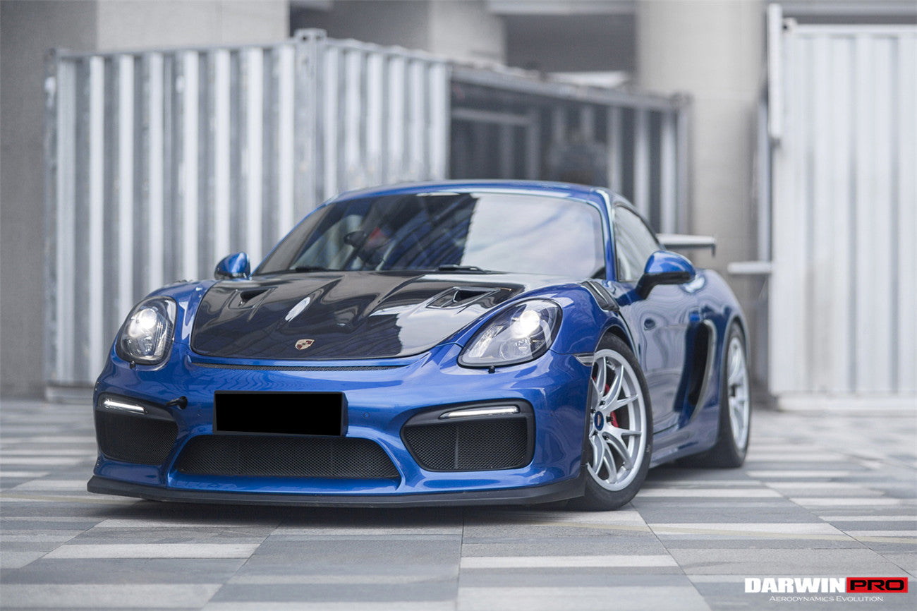 2012-2023 Porsche 718/981 Cayman/Boxster GT2RS Style Carbon Fiber Hood - DarwinPRO Aerodynamics