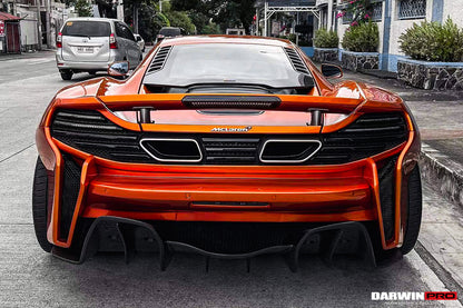 2011-2017 McLaren MP4 12C/650S Rebel Performance Style Partial Carbon Fiber Rear Bumper - DarwinPRO Aerodynamics