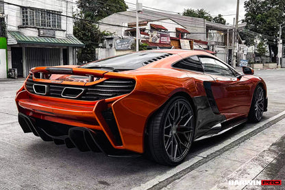 2011-2017 McLaren MP4 12C/650S Rebel Performance Style Partial Carbon Fiber Rear Bumper - DarwinPRO Aerodynamics