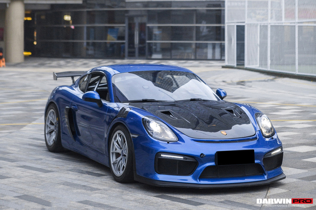 2012-2016 Porsche 981 Boxster/Cayman GT4 Style Front Bumper - DarwinPRO Aerodynamics