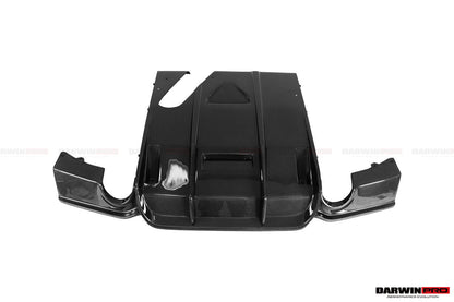 2013-2019 BMW 3 Series F30 F35 M-Tech GV Carbon Fiber Rear Lip with Diffuser & Caps
