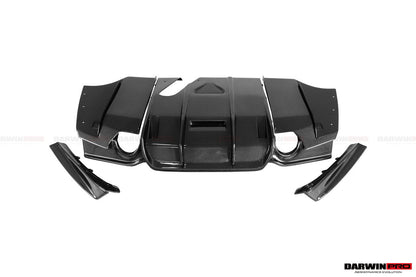 2013-2019 BMW 3 Series F30 F35 M-Tech GV Carbon Fiber Rear Lip with Diffuser & Caps