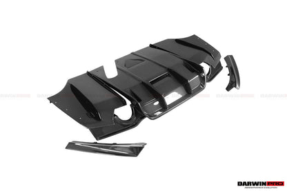 2013-2019 BMW 3 Series F30 F35 M-Tech GV Carbon Fiber Rear Lip with Diffuser & Caps