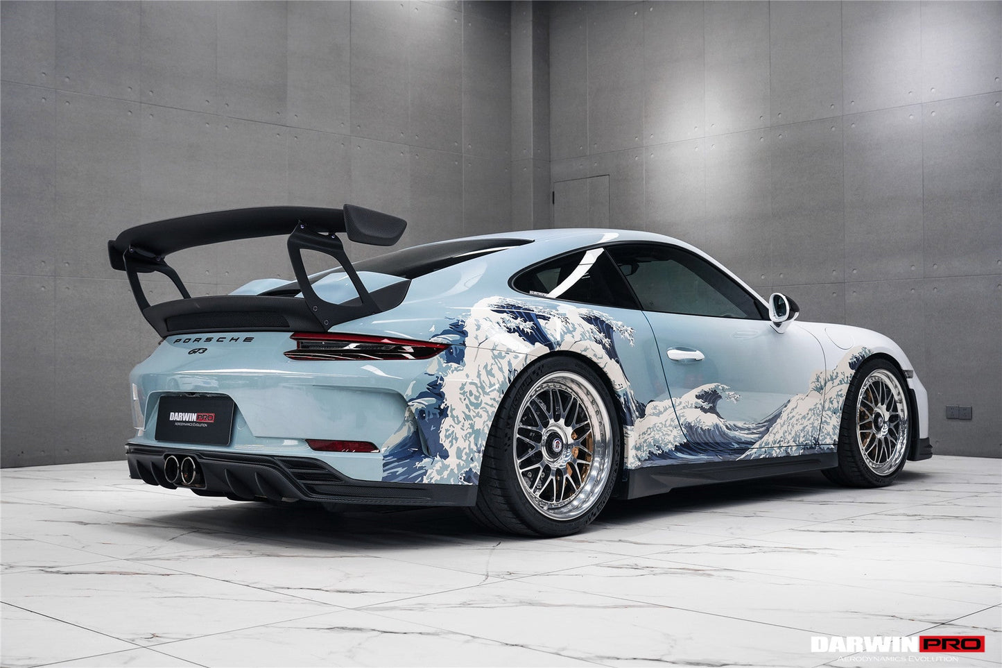 DarwinPRO 2017-2019 Porsche 911 991.2 GT3 Only BKSS Style Carbon Fiber Rear Lip Diffuser