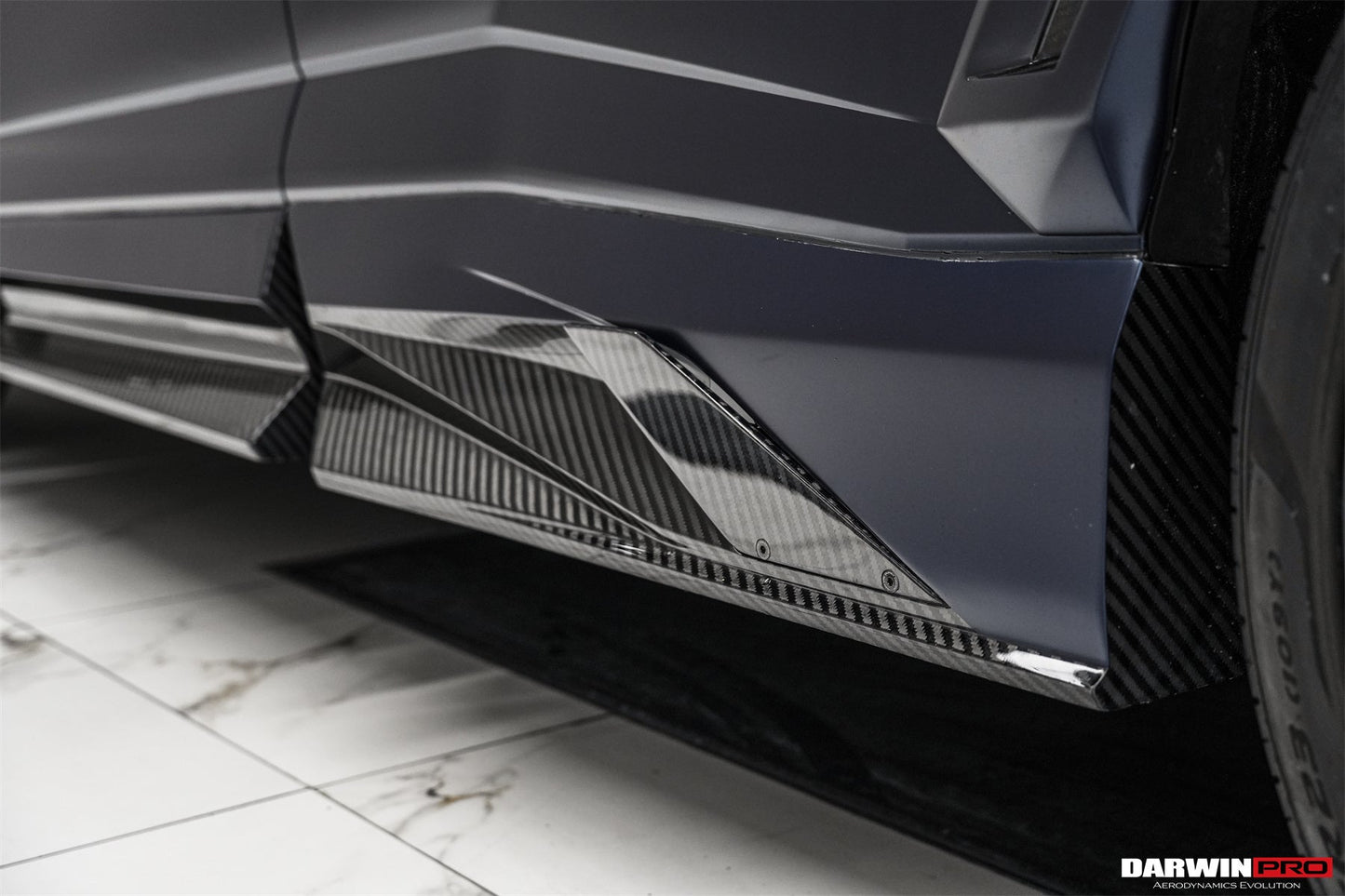 DarwinPRO 2018-2025 Lamborghini URUS BKSS Part Carbon Fiber Side Skirts | Fits URUS, S, Performante