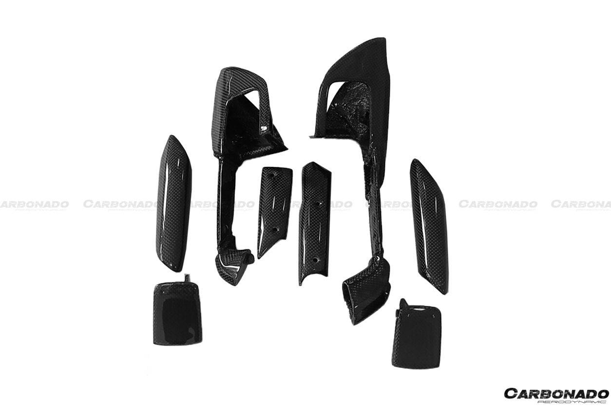 2015-2020 Ferrari 488 GTB Spyder OE Style Carbon Fiber Door Handle Interior - Carbonado Aero