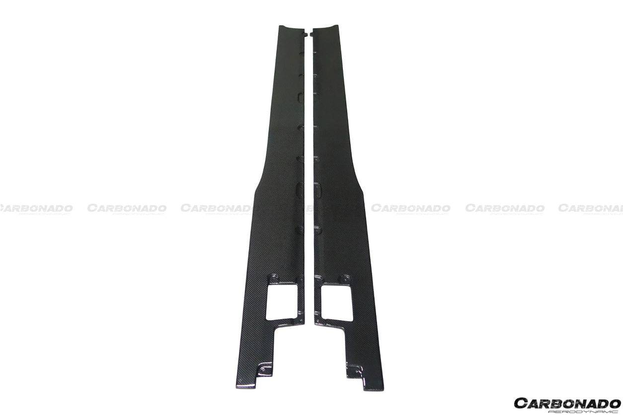 2011-2016 Lamborghini Aventador LP700 DM Style Carbon Fiber Side Skirs - Carbonado Aero