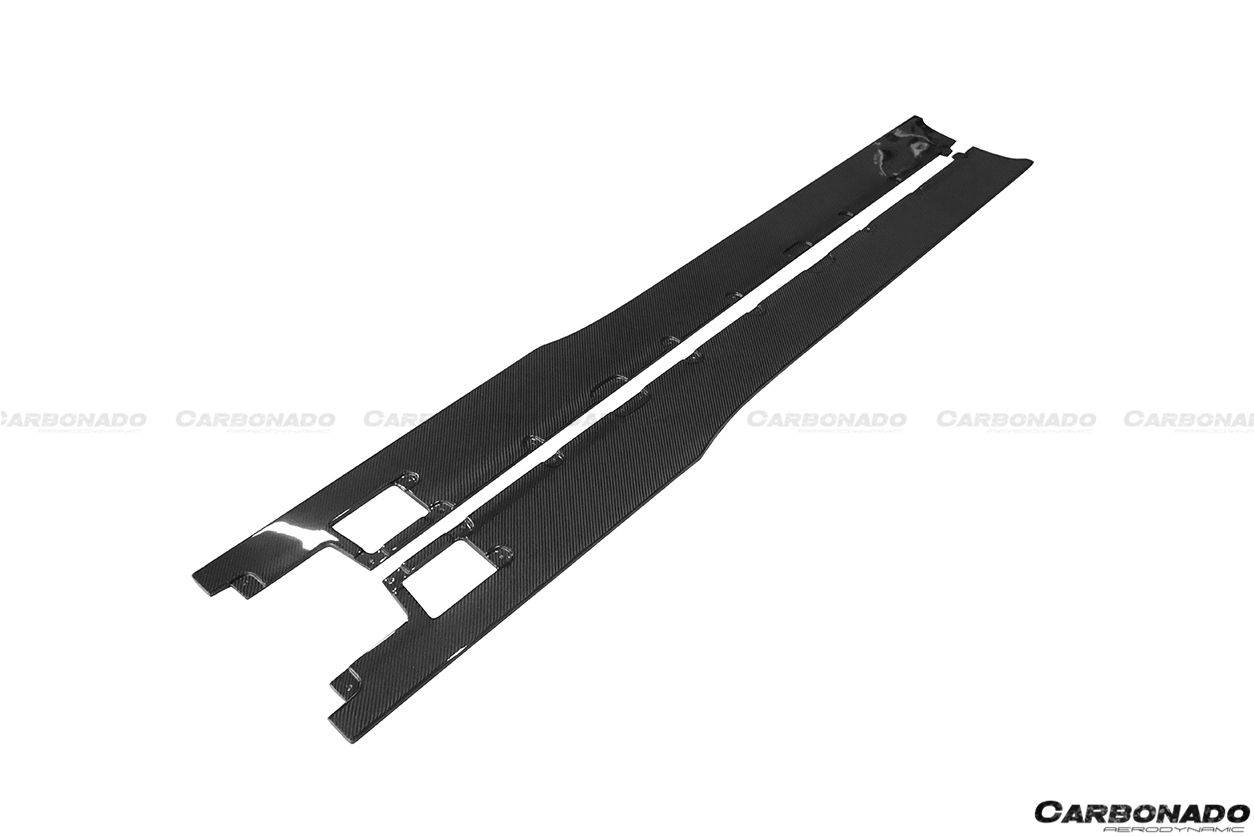 2011-2016 Lamborghini Aventador LP700 DM Style Carbon Fiber Side Skirs - Carbonado Aero