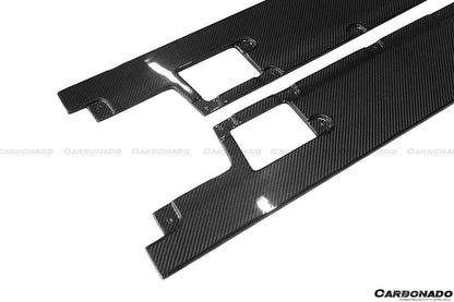 2011-2016 Lamborghini Aventador LP700 DM Style Carbon Fiber Side Skirs - Carbonado Aero