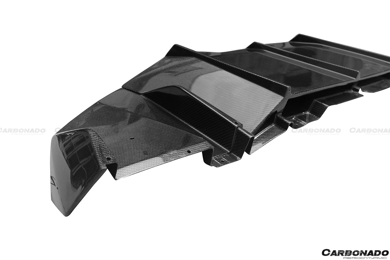 2011-2016 Lamborghini Aventador LP700 LP740 Coupe/Roadster DC Style Carbon Fiber Rear Diffuser - Carbonado