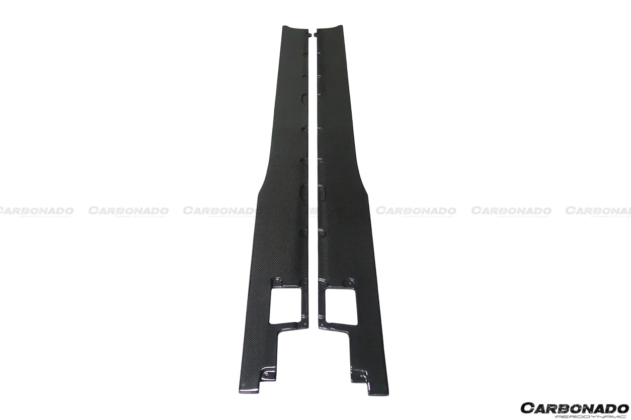2011-2016 Lamborghini Aventador LP700 Coupe/Roadster DC Style Carbon Fiber Side Skirts - Carbonado