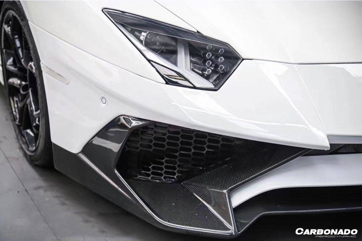 2011-2016 Lamborghini Aventador LP700 LP740 Coupe & Roadster SV Style Front Bumper - Carbonado