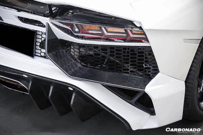 2011-2016 Lamborghini Aventador LP700 Coupe & Roadster SV Style Rear Bumper - Carbonado