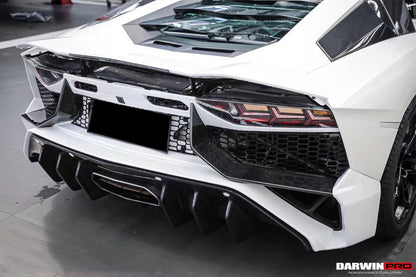 2011-2016 Lamborghini Aventador LP700 LP740 Coupe/Roadster SV Style Rear Bumper - DarwinPRO Aerodynamics