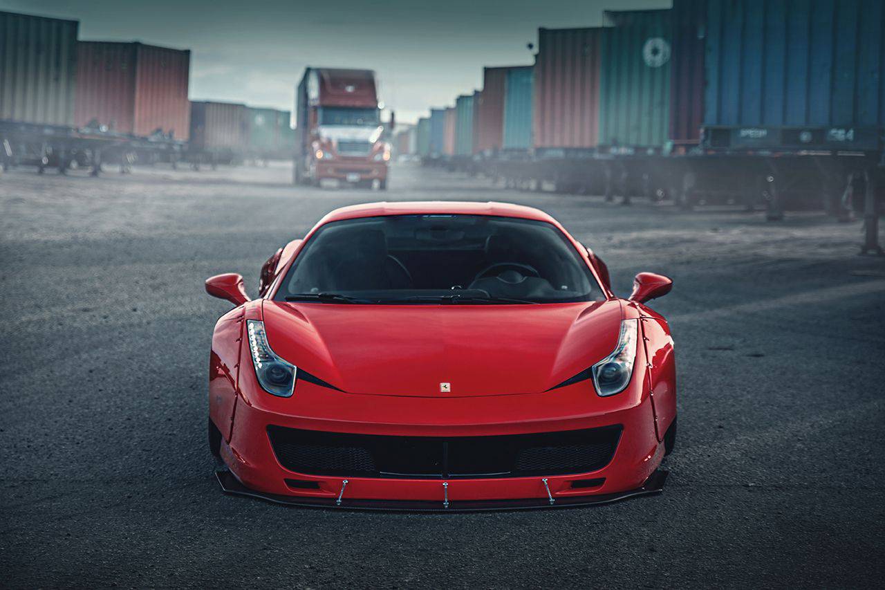 2010-2015 Ferrari 458 Coupe & Spider DE Style Front Bumper with Lip - Carbonado