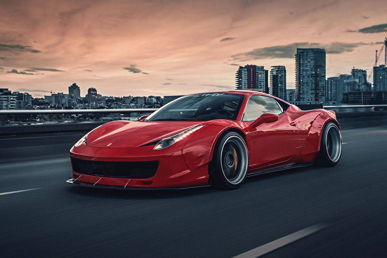 2010-2015 Ferrari 458 Coupe & Spider DE Style Front Bumper with Lip - Carbonado