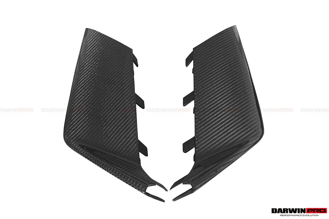 2013-2018 Audi RS6 Avant Carbon Fiber Front Bumper Caps - DarwinPRO Aerodynamics