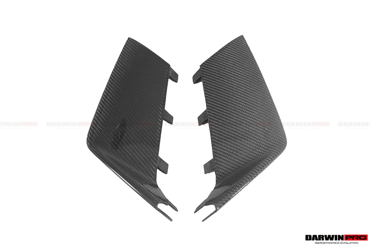 2013-2018 Audi RS6 Avant Carbon Fiber Front Bumper Caps - DarwinPRO Aerodynamics