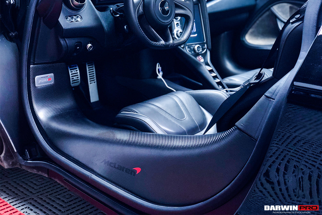 2017-2020 McLaren 720s Dry Carbon Fiber Door Sills - DarwinPRO Aerodynamics