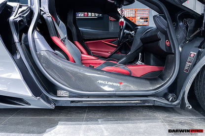 2017-2020 McLaren 720s Dry Carbon Fiber Door Sills - DarwinPRO Aerodynamics
