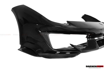 2015-2020 Ferrari 488 GTB/Spyder Pista Style Front Bumper Set W/Hood - DarwinPRO Aerodynamics